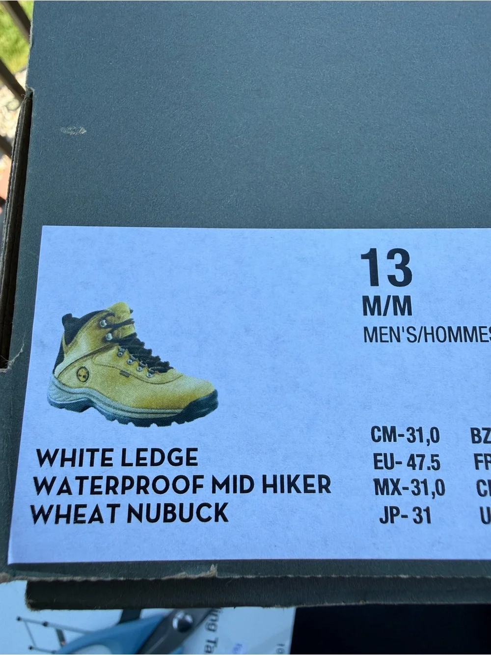 New Size 13 Timberland White LedgeMens Waterproof Wheat Brown Suede Hiking Boots
